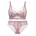 34d/36d/38d/40d Spitzen-Bügel-Dessous und Höschen-Set