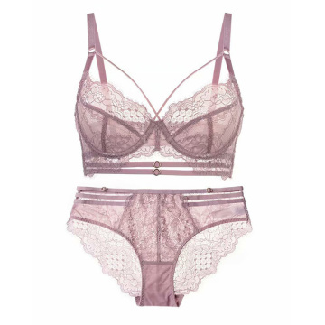 Completo intimo e slip con ferretto in pizzo 34d/36d/38d/40d