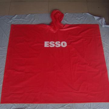 Reusable Printed logo PVC Rain Poncho