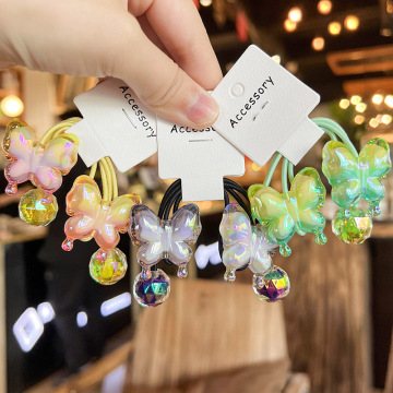 High Stretch Butterfly Gradient Hair Band Elastic Braid Hairband