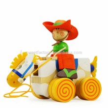 2014 New Design Pull String Toy,Hot Sale Pull String Toy, Lovely Wood Pull Horse String Toy For Children
