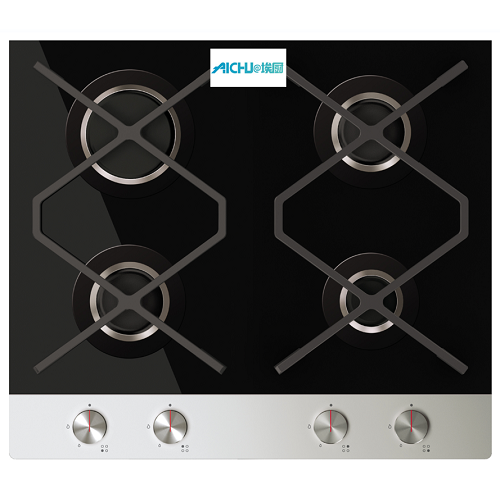 Designer Four Burner Gas On Glass Hob