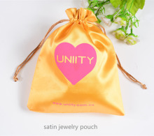 customized satin gift pouch with logo printing