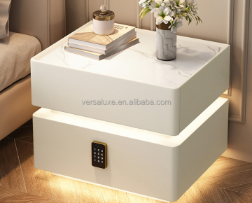 Modern European Intelligent Bedside Table with Lock