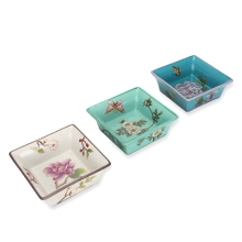 BR026 Porcelain Bath Products Ceramic Blue Soap Dish Holder