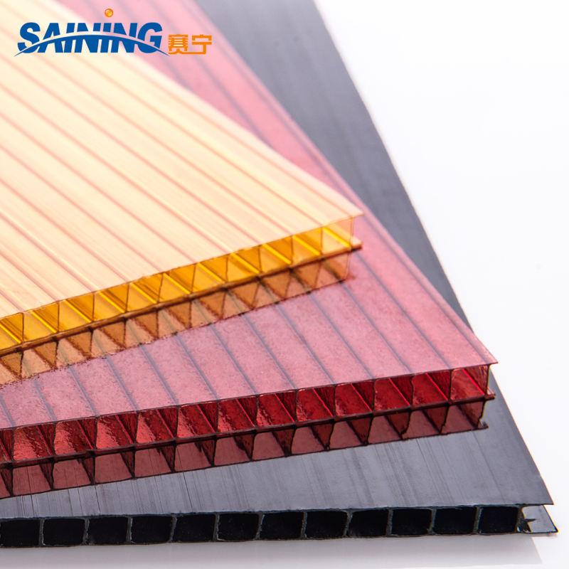 High Quality 6mm 8mm 12mm Colored Twin Wall Lexan Hollow Polycarbonate Sheet