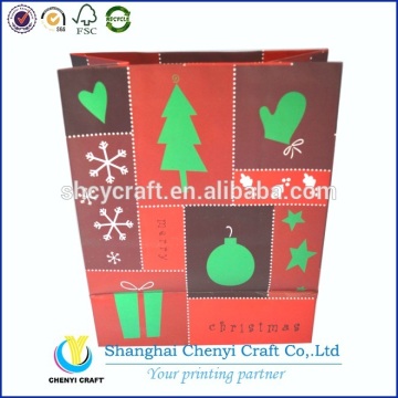 wholesale christmas paper gift bags OEM