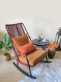 Aluminium Alloy Rust Red Outdoor Dileter Rope Armchair