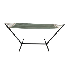 Portable Camping Hammock with Wood Bar - Outdoor Canvas Hammock with Stand