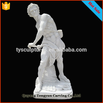 Ancient greek stone figure art sculpture famous male white marble statues