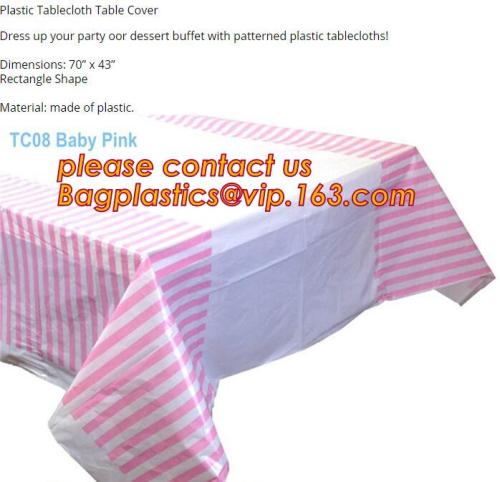 Banquet Table Cloth Event&Party Supplies Decoration Colorful Polka Dot Plastic, Striped Plastic Tablecloths Table Cover Themed