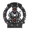 ALLEMAGNE BLACK Round Table Gear Clock