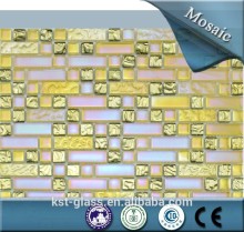 bathroom paving glass mosaic, yellow floor paving mosaic, floor paving mosaic