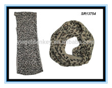 2016 fashion lady's leopard knitted infinity scarf