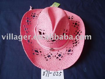 raffia straw hat,cowboy straw hat