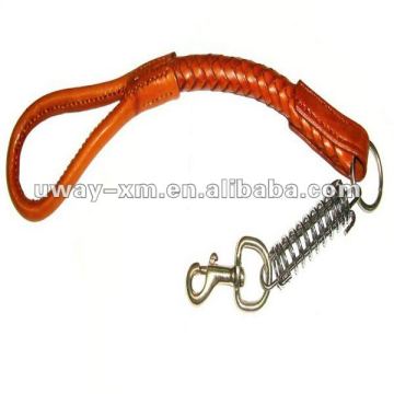 Designer Leather Pet Leashes for small dogs with Buffering Spring