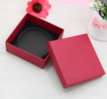 cosmetic pack box Colorful red square paper case
