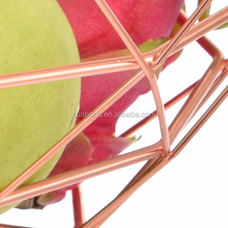 Rose gold food fruit display basket