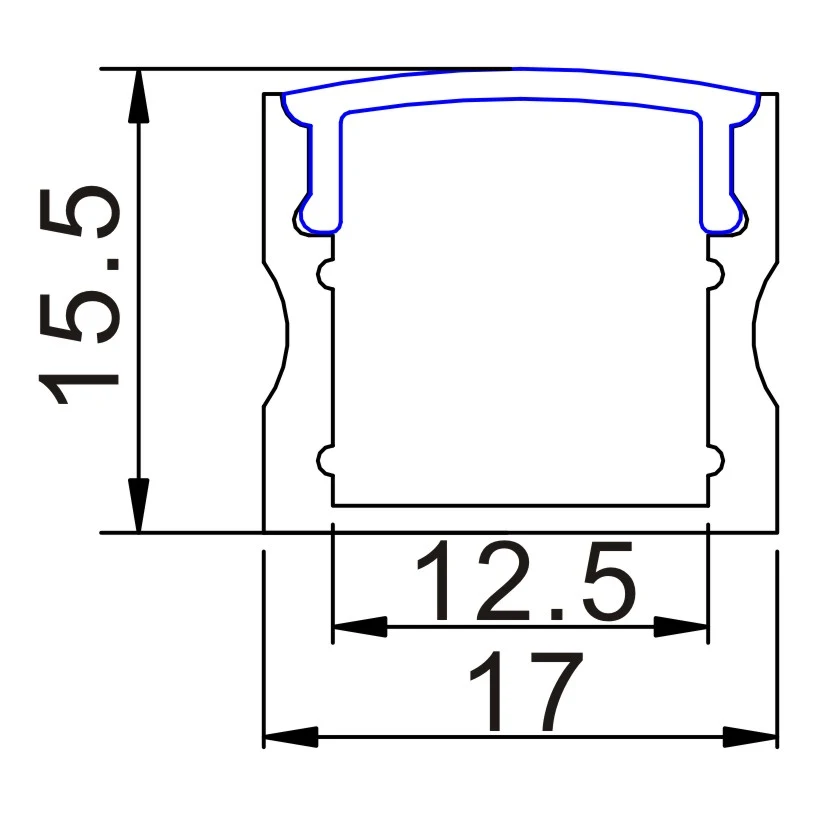 5days delivery time 1m 2m 3m recessed LED linear light Aluminum Profile for stairs