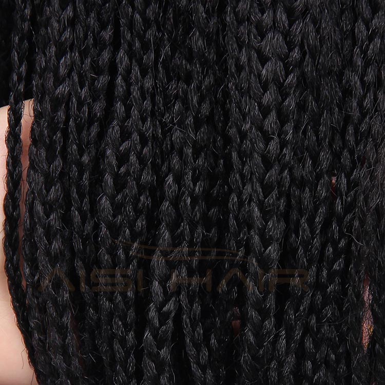 Aisi Hair Vendor Cheap Wholesale Glueless Afro Twist Box Braided Lace Frontal Wigs Synthetic Hair For Black Women Lace Front Wig