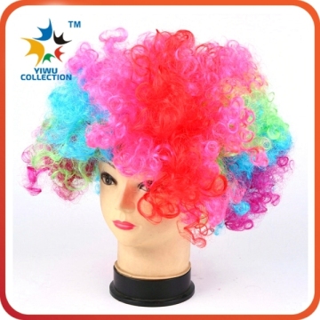 multi color carnival clown football fan disco party wigs