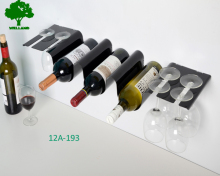 Metal hanging wine rack