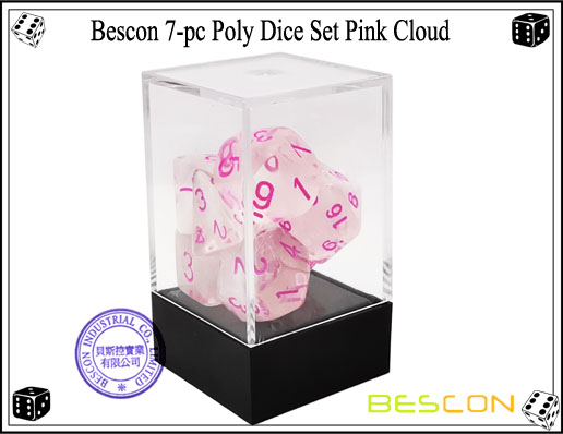 Набор игральных костей "Розовое облако" -3 Pink Cloud Dice Set-3