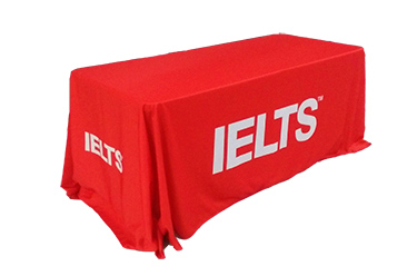 Custom 6Ft 8Ft10Ft Printed Logo Event Exhibition Trade Show Spandex Stretch Cover Rectangular Table Cloth Print Table Cloth