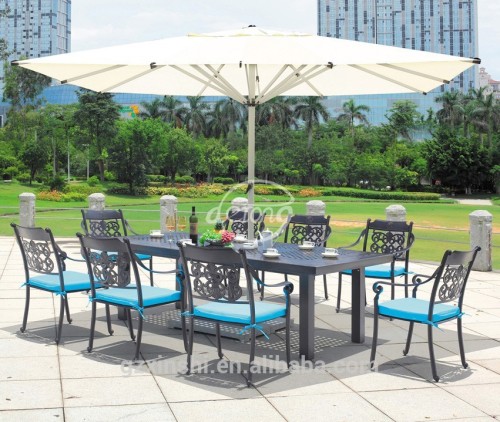 high quality outdoor cast aluminum dining furniture/ cast aluminum furniture garden set