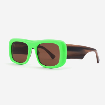 Square Bevel Full rim Acetate Unisex Sunglasses