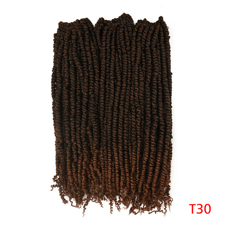 Julianna Pre Stretched Ombre Braiding Wholesale Bomb New Passion Spring Twist Synthetic Crochet Braid Hair