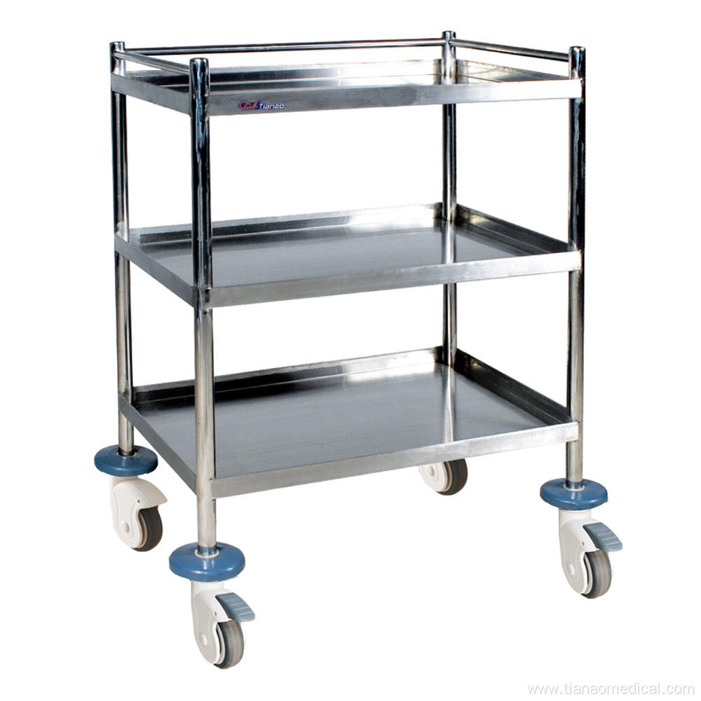 Hospital Stainless Steel Easy-clean Instrument Trolley