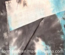 Autumn Clothes Fabrics Spring Garment Fabric 21s 105g Tie Dyed Slubbed Linen Type Fabric