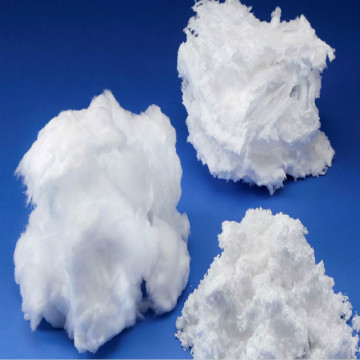 Formaldehyde-free loose white fibre glass wool