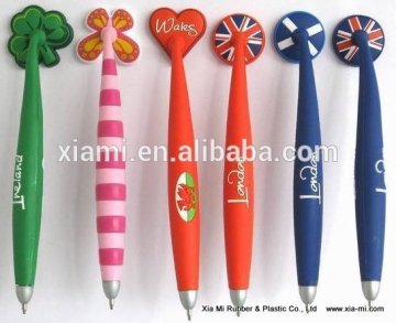 hot sale cute loving heart shape soft pvc heart pen magnet