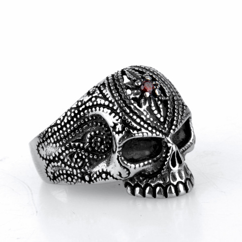 Polished skull ring