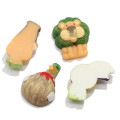 Kawaii Resin Vegetable Animals Flatback Cartoon Figures for Baby Κοσμήματα