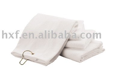 white golf towels