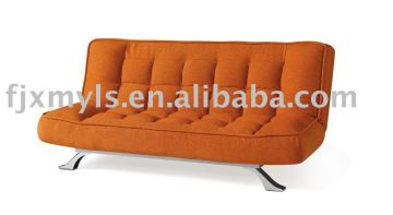 orange folding fabric sofa bed