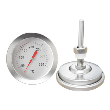 Rostfritt stål Dome Analog Bbq-termometer