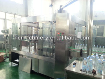 Mineral water monoblock filler and capper