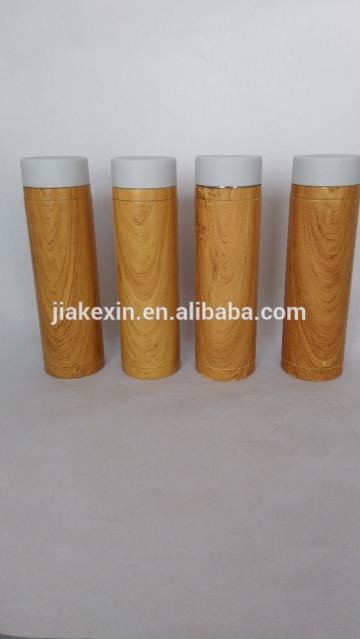 Wood grain paint stainless ateel mug
