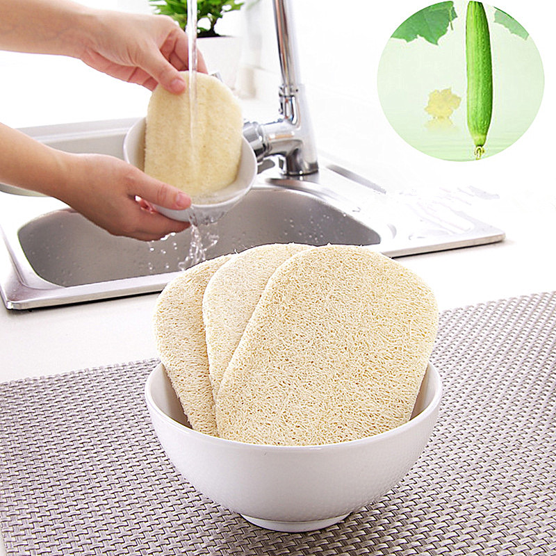 dish Luffa kitchen Vegen Loofah Sponge 100% made by loofah kitchen cellulose sponge brush