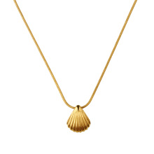 Fashion Women Tiny Dainty Seashell Pendant Necklace