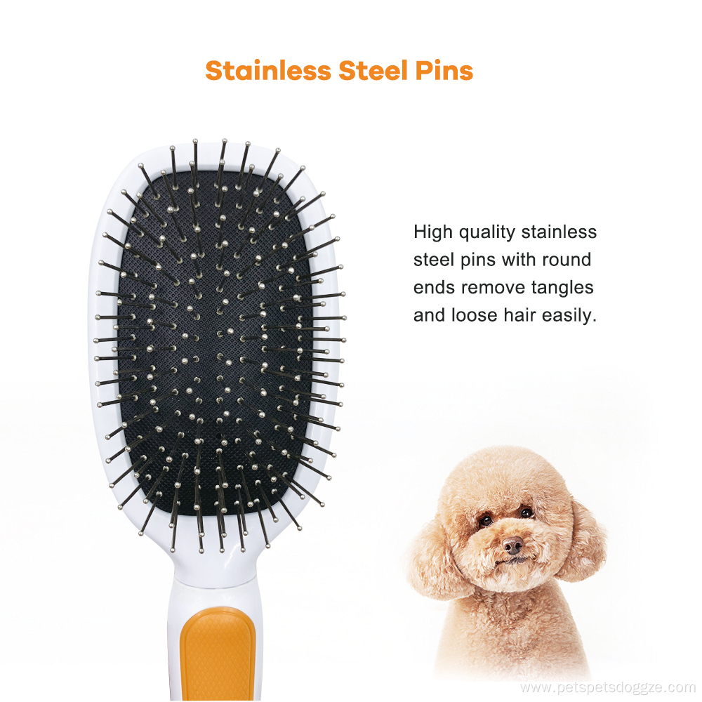 Double Side Pet Hair Grooming Pin Bristle Brush