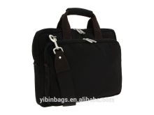 Black Polyester Canvas Laptop Business Briefcase Messenger Briefcase DB005