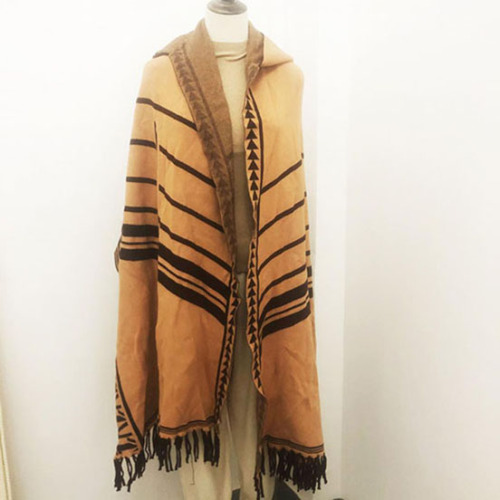 Осенний вязаный шарф с бахромой на заказ
