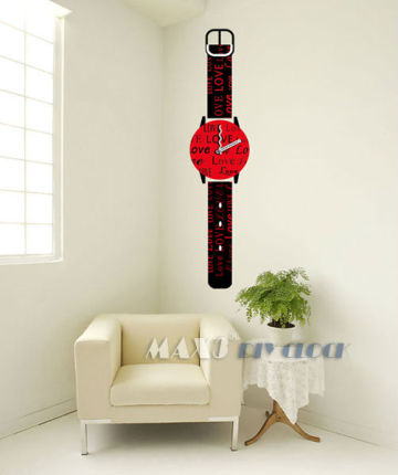 New Design Mechanical watch shape Sticker Wall clocks