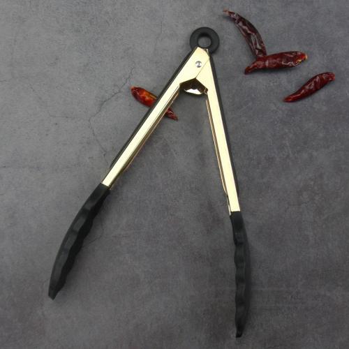 New colorful Stainless Steel Silicone Tips food tongs