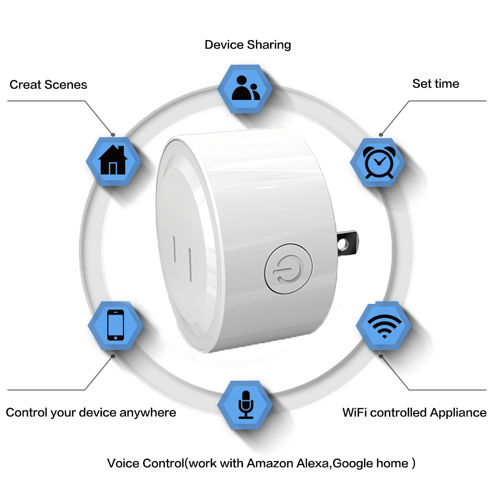 Chaoran Google Assistant Portable Socket Connected Appliance Plug Japan Smart Plug WiFi 2019